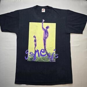 Vintage Genesis Shirt Mens Large Black 1992 The Genesis Tour Band Rock 90s